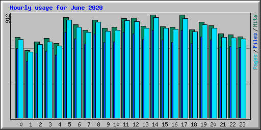 Hourly usage for June 2020