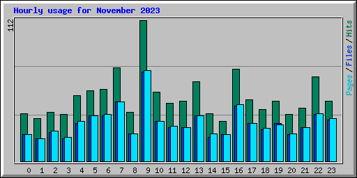 Hourly usage for November 2023