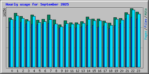 Hourly usage for September 2025